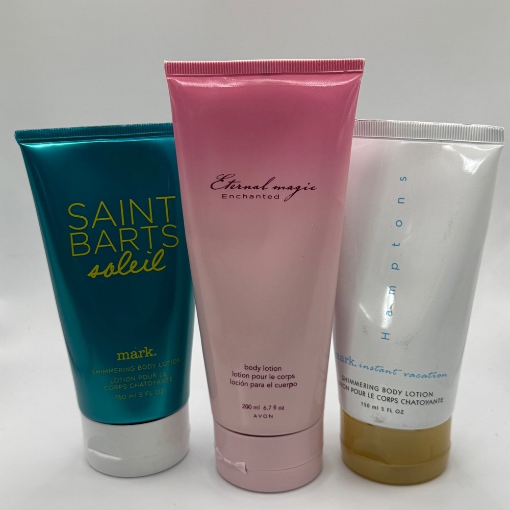 NEW Avon Eternal Magic Mark Saint Barts Soleil Hamptons Shimmering Body Lotions